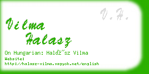 vilma halasz business card